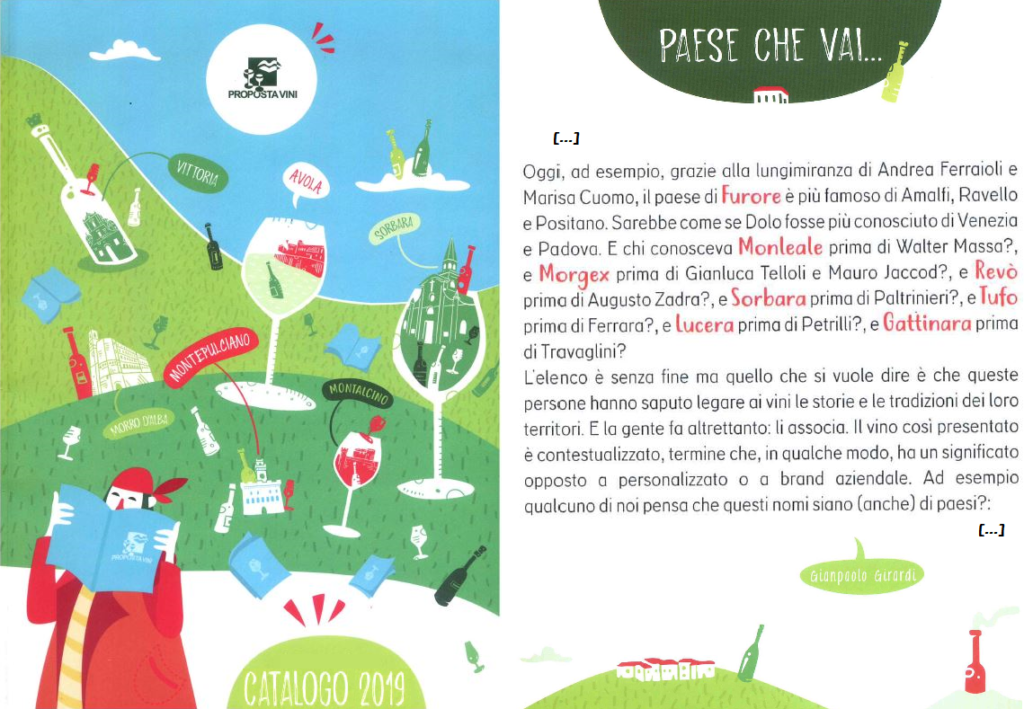 Presentazione del Catalogo 2019 Proposta Vini