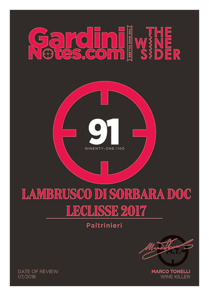 Degustazione Lambrusco Gardini Notes luglio 2018