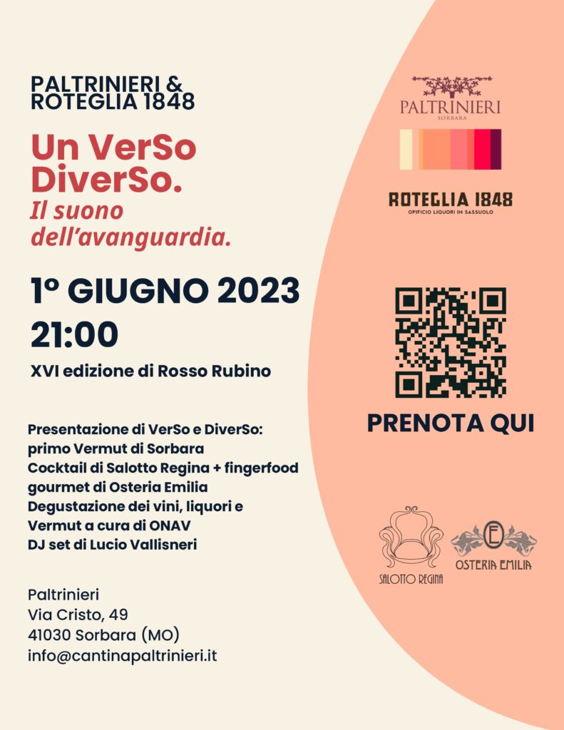 UN VERSO DIVERSO. Il suono dell’avanguardia – ROSSO RUBINO – 1° giugno 2023