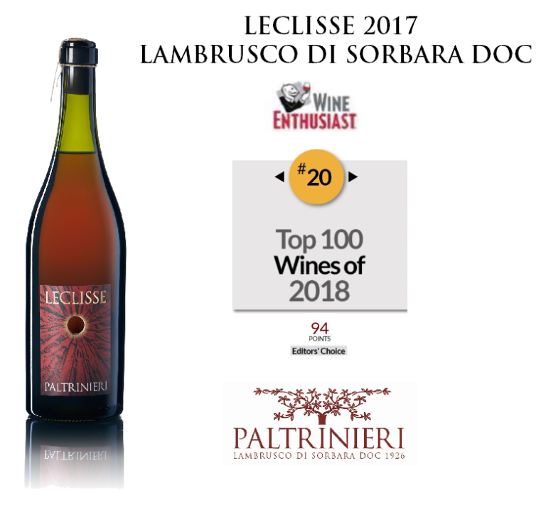 LECLISSE 2017 – 20° Posto classifica ‘TOP 100 WINES 2018’ di Wine Enthusiast