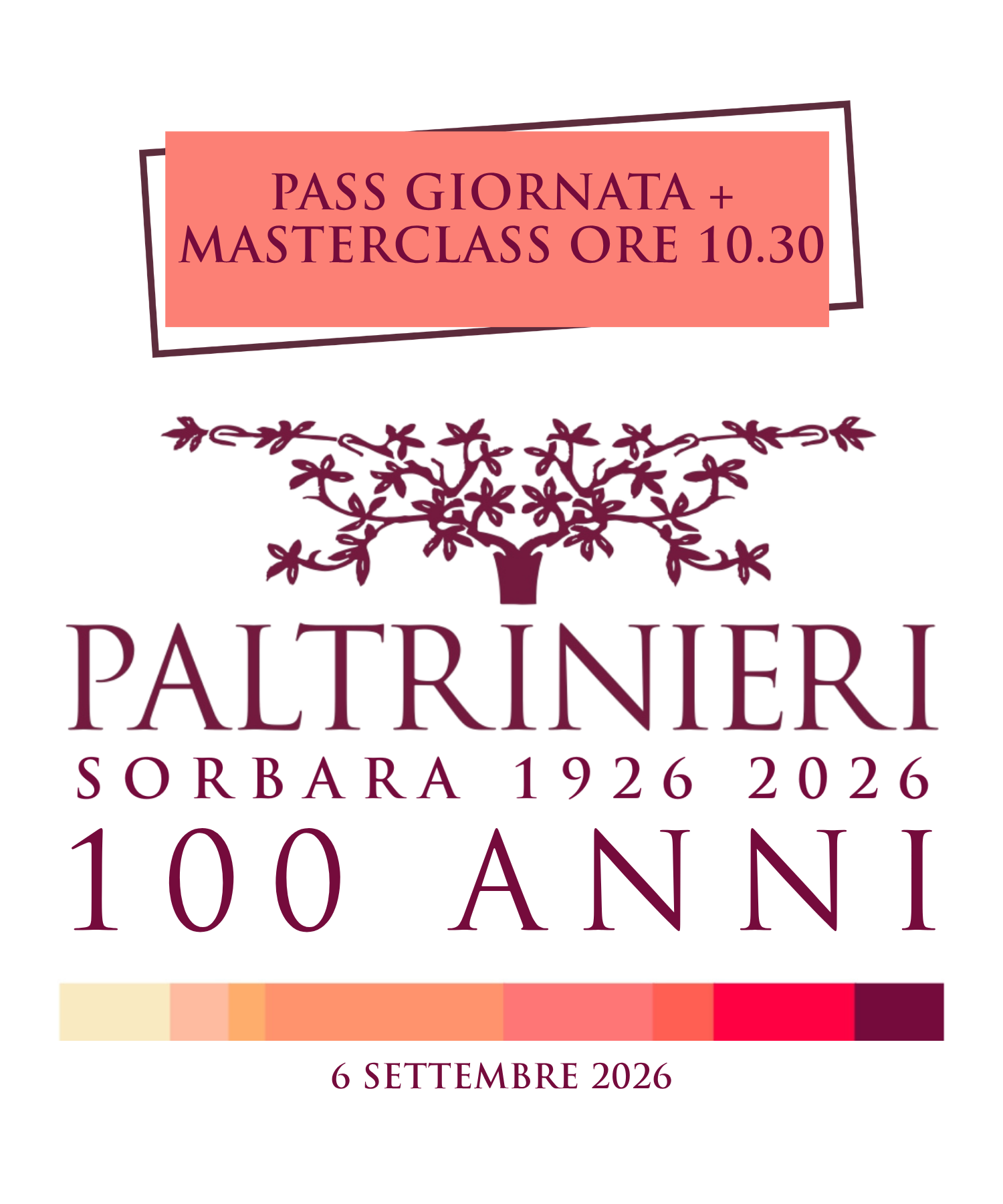 PASS GIORNATA + MASTERCLASS ORE 10.30